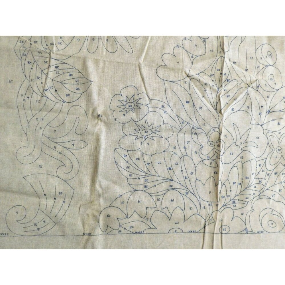Vintage Columbia Minerva 1972 Tapestry Canvas 36x48 Floral Design For Needlework - Picture 4 of 5